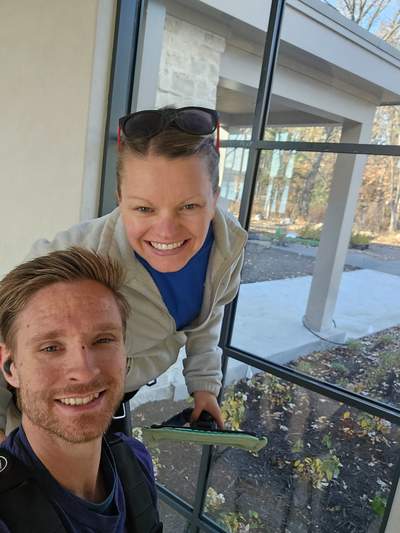 Aaron and Tina on a commercial job